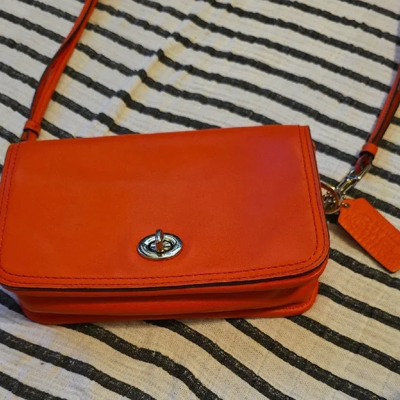 Coach Red Crossbody Bag with Tassel - Picture 2 of 10